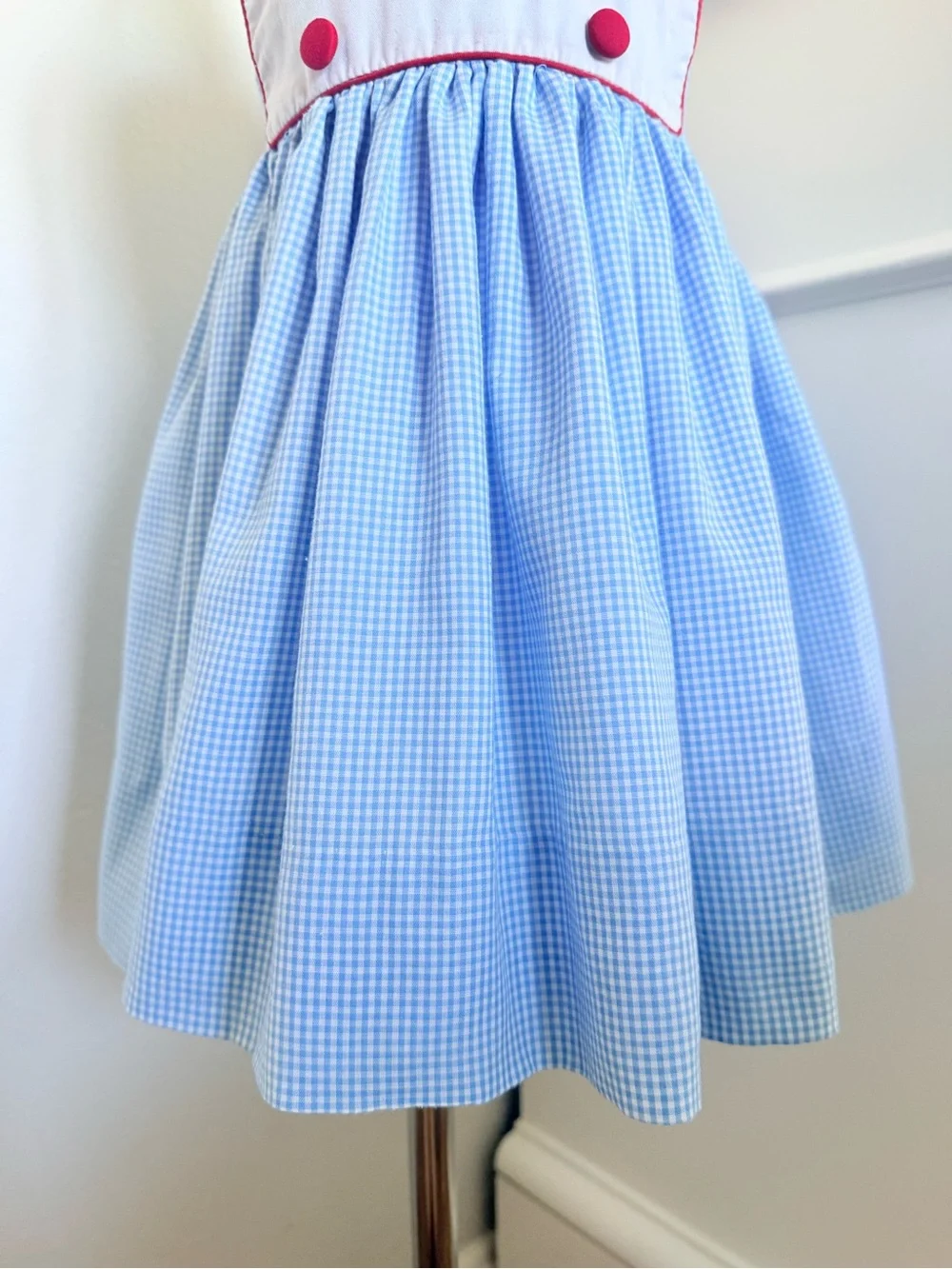 The Proper Peony Sailboat Embroidered Gingham Dress 3T